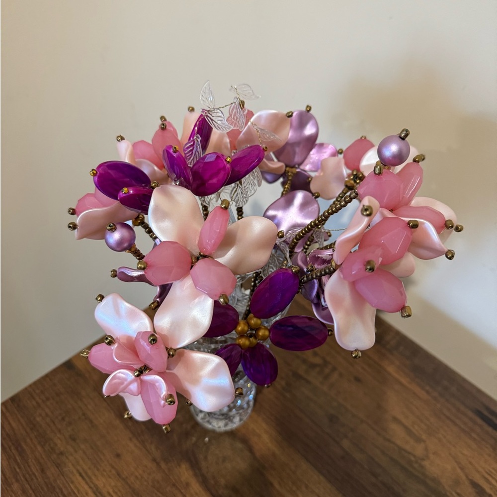 Unique Handmade Artificial Beaded flower stems for Vase
